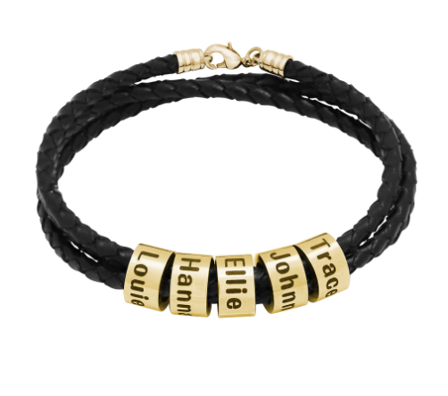 European And American Braided Beaded Bracelet Men's DIY Custom Letters European And American Braided Beaded Bracelet Men's DIY Custom Letters